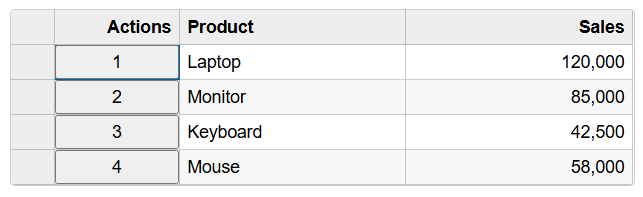 JavaScript Datagrid Buttons