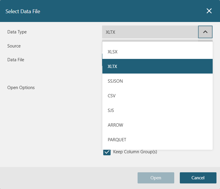 Client-Side JavaScript Data File Viewer | Support for XLTX