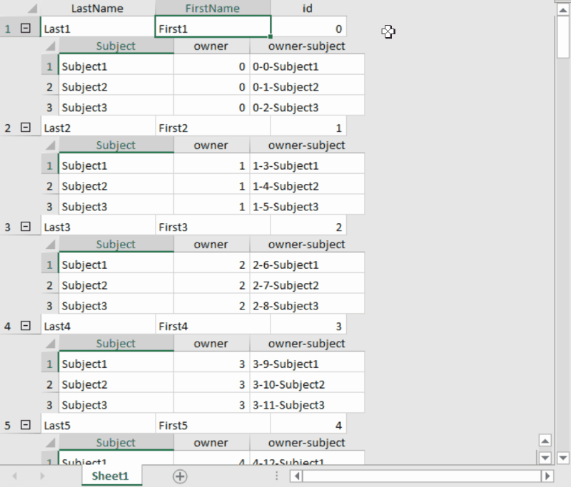 Support for Hierarchical Spreadsheet Scrolling in WinForms Apps