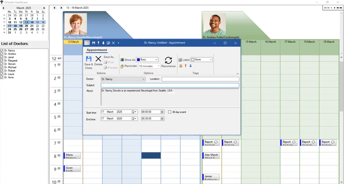 WinForms Scheduler