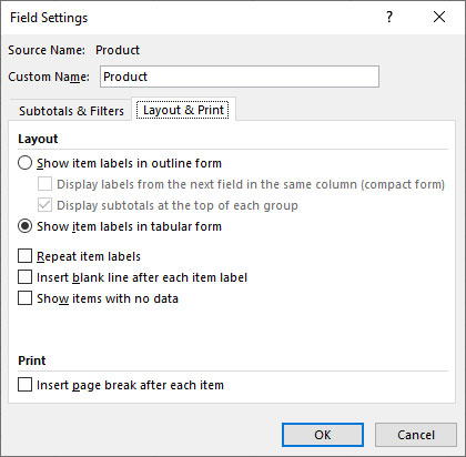 Support Multiple Types of Pivot Table Field Layout Settings using GrapeCity Documents for Excel Java v3.2