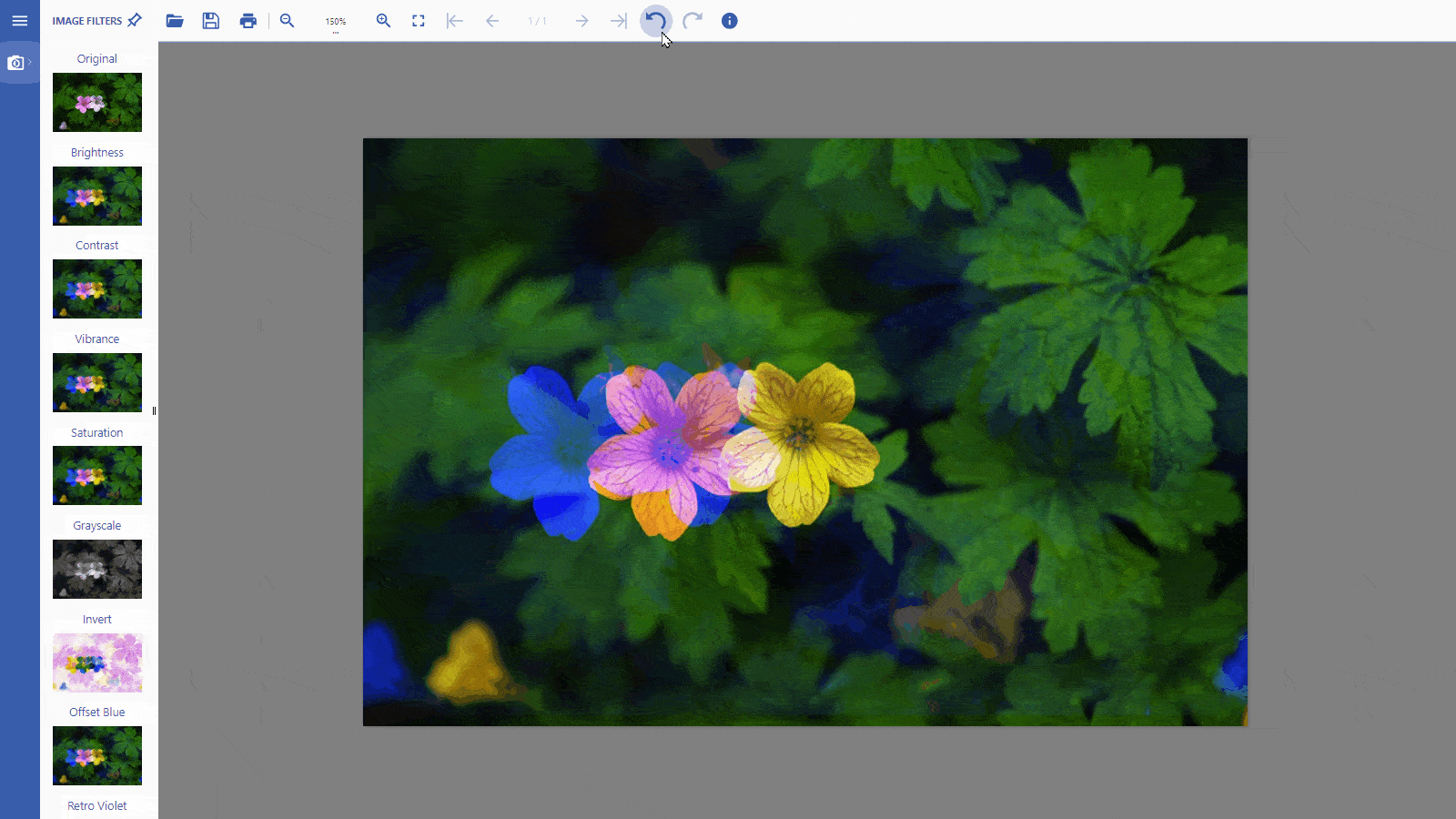 Undo and Redo buttons in JavaScript image viewer