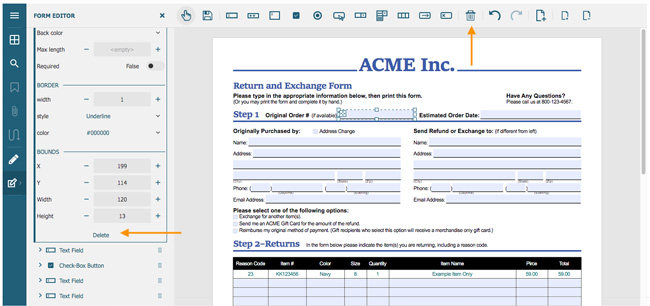 Add, Modify, and Remove Form Fields