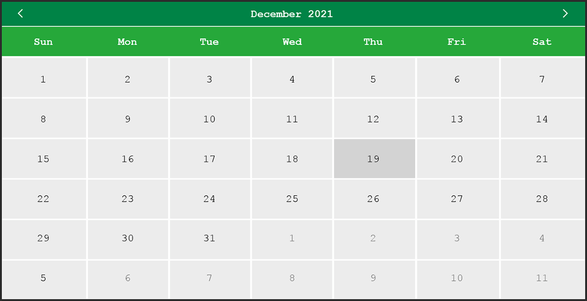 WinUI Calendar Quickly Configure