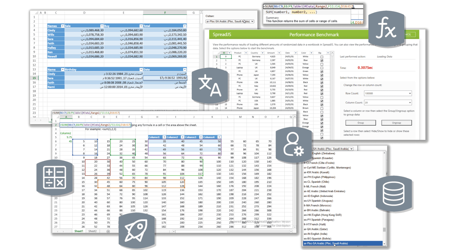 JavaScript Spreadsheet Components | FinTech, Healthcare, Government, Real Estate, and Construction Industries