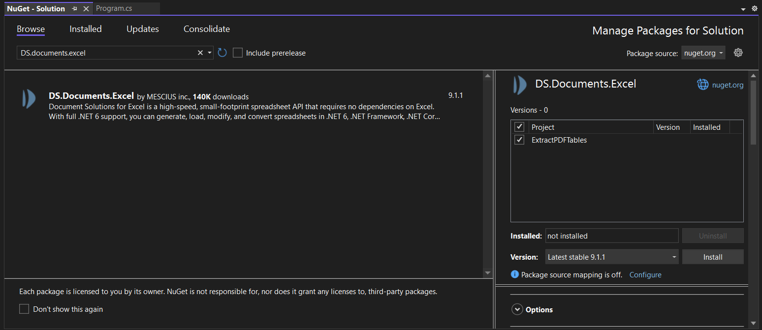 .NET Excel Server-Side API | NuGet Package | Developer Solution SDK