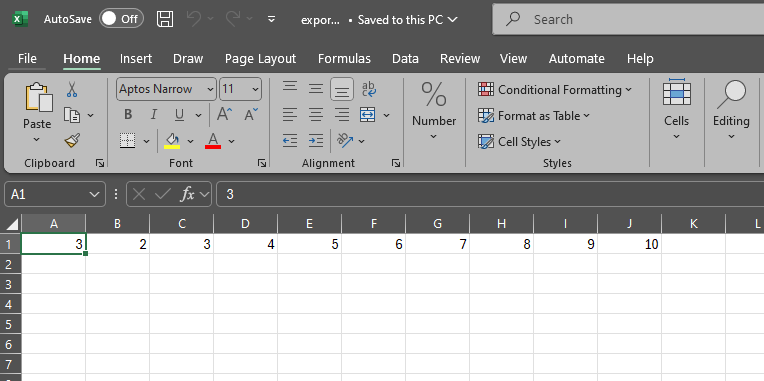 Export CSV