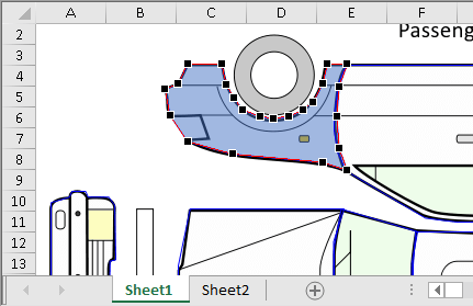 WinForms Spreadsheet Enhanced Shapes and Edit Points