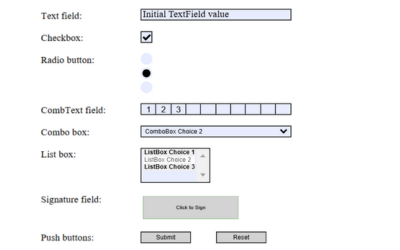 Programmatically Generating AcroForms using .NET PDF API