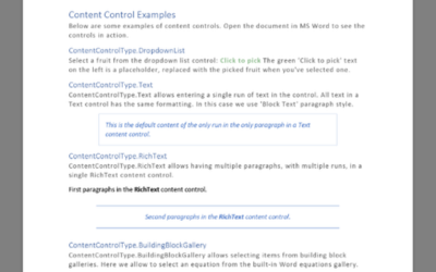 Add Rich DOCX Content using a .NET Word API