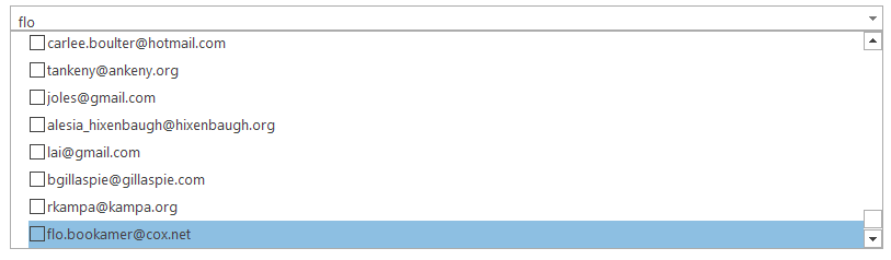 MultiSelect Search