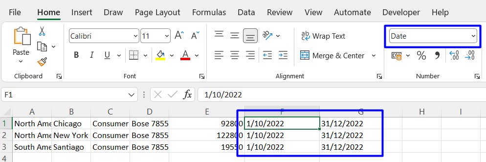 Import Dates stored as texts to a Date format