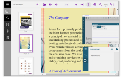 Customizable Toolbar in JavaScript PDF Viewer Control
