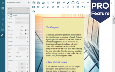 Offer an Annotation Editor to JS Application End-Users with a JavaScript PDF Viewer Control