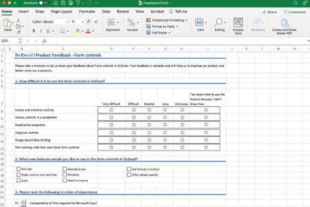 Create Excel Form Controls Using Java