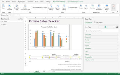 Create richer, more visual reports with flexible JS Data Charts