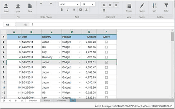 ASP.NET FlexSheet Control