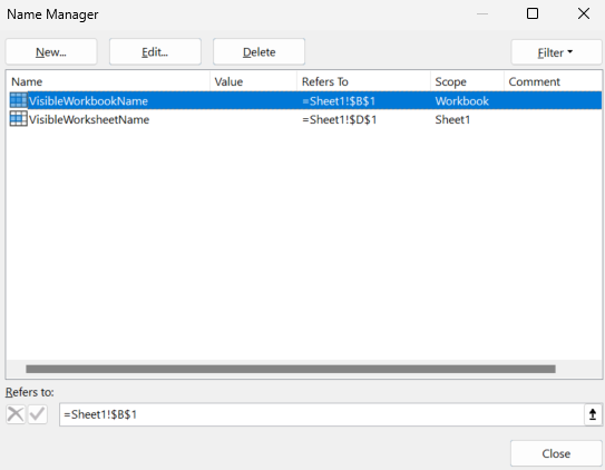 Programmatically Create Hidden Workbook and Worksheet Defined Names | Using .NET and Java Excel APIs