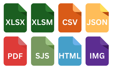 Programmatically Convert Workbooks to Formats Including: PDF, CSV, JSON, PDF, SJS, HTML, IMG