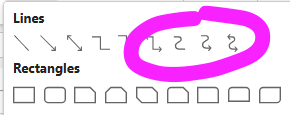 Curved Connector Shapes