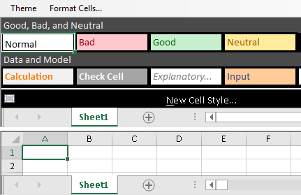WinForms Spreadsheet Cell Styles