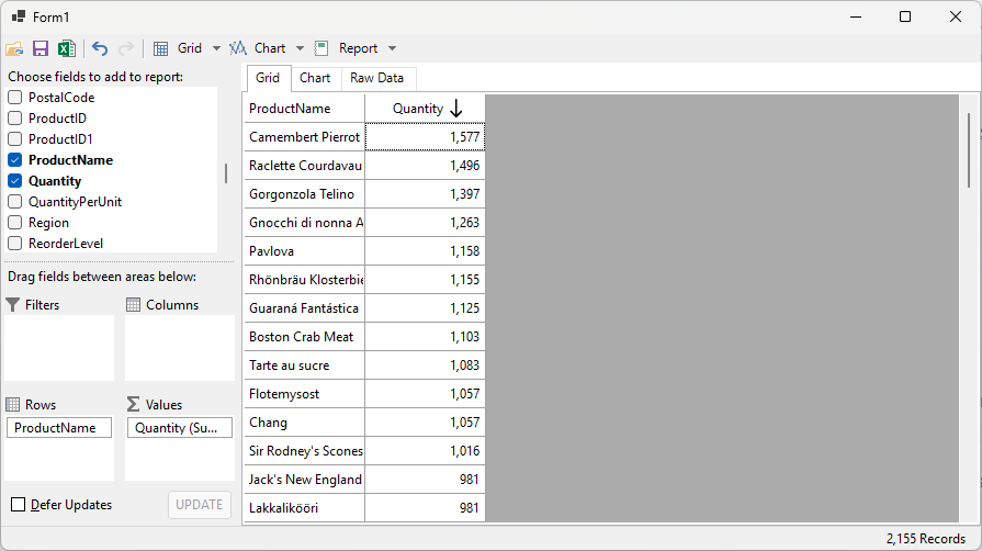 WinForms FlexPivot Form
