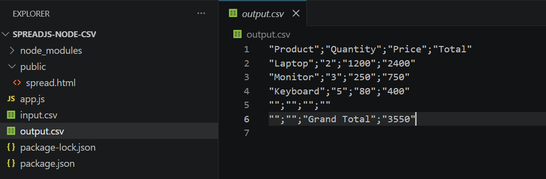 Export .csv File Contents | Node.js Read/Export .CSV Excel Files
