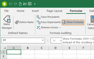 Show .NET Formulas in Spreadsheet Cells
