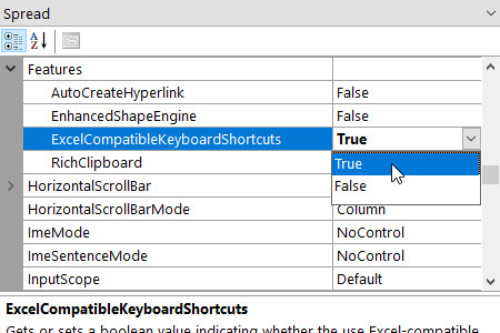 Enhanced Excel-Compatible Keyboard Shortcuts