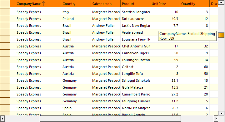 WinForms DataGrid Data Virtualization