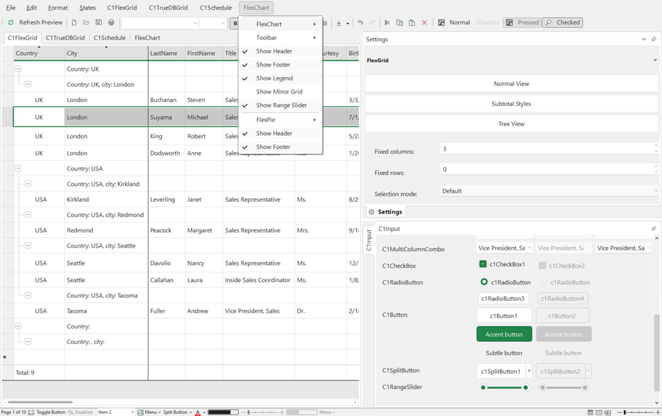 WinForms Green Theme