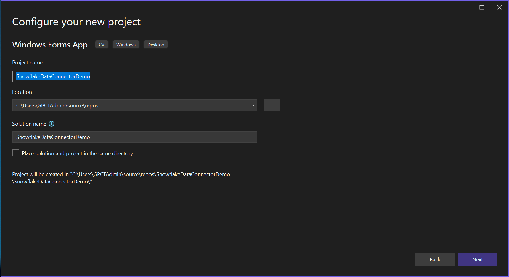 Configure