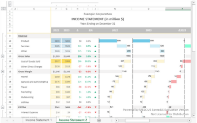 Financial Reports & Analysis in JS Spreadsheets