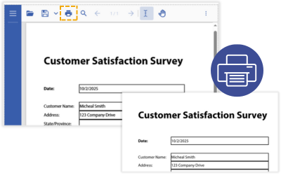 Allow users to fill and print PDFs from your Website
