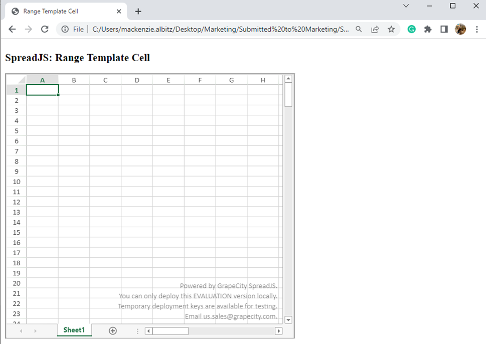 Range Template Cell Types