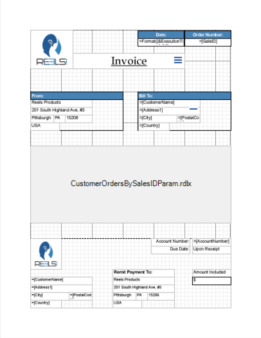 Invoice with SubReports