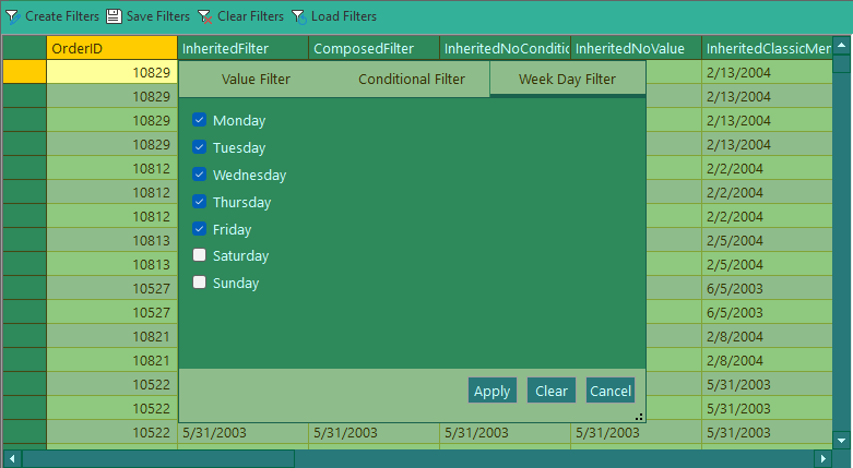 .NET DataGrid Themes