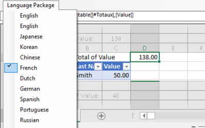 Formula Language Packs