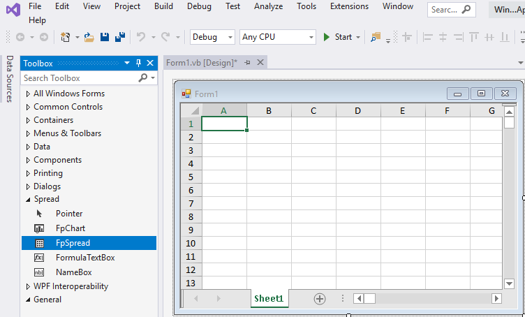 Adding a WinForms Spreadsheet Component to a .NET 8 Application