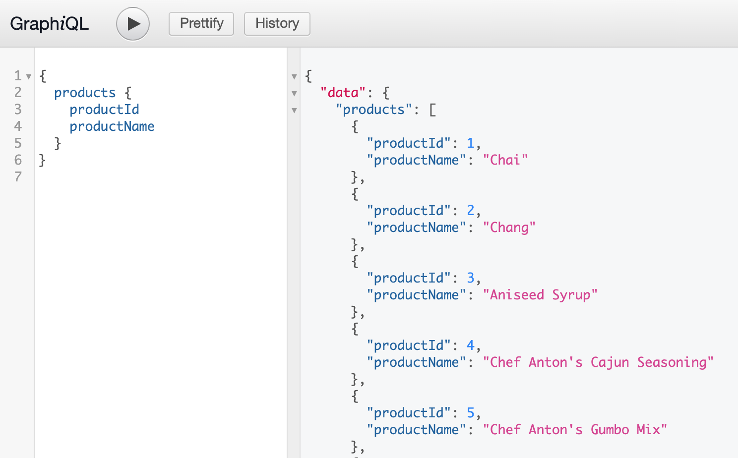 JavaScript Datagrid GraphQL