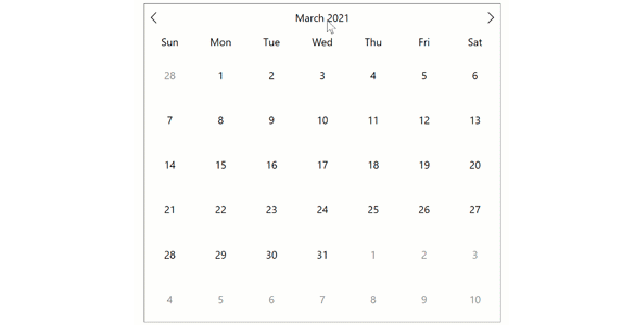 WPF Calendar Component