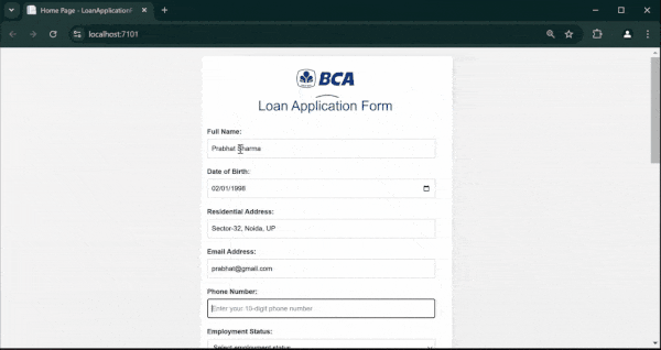 Loan application