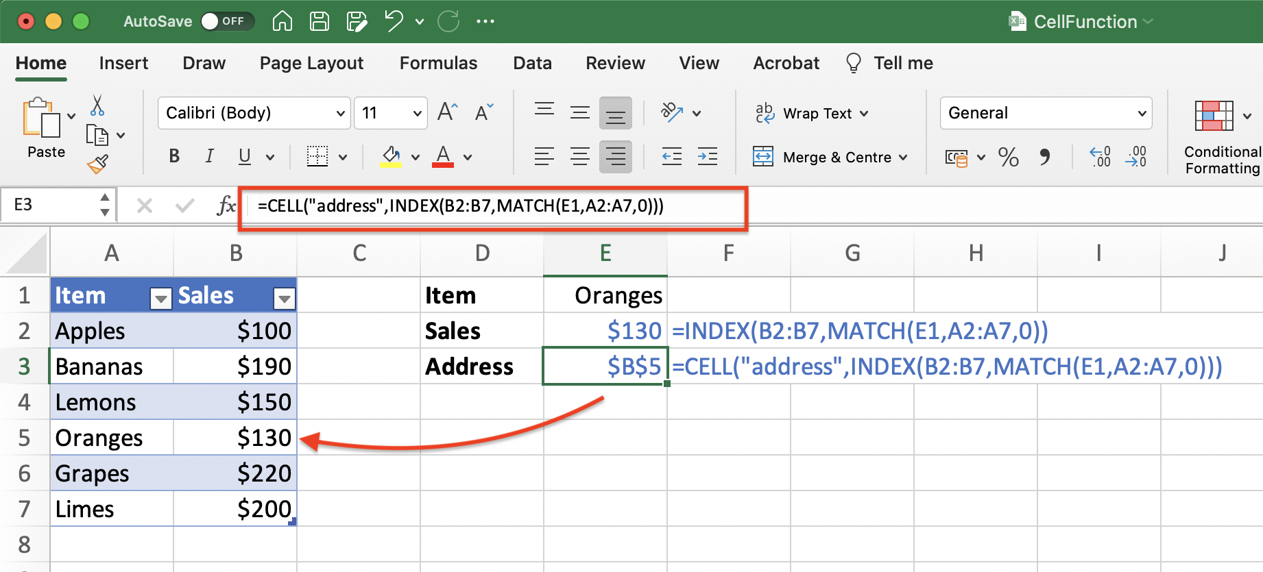 Cell Function using GrapeCity Documents for Excel .NET v5.1
