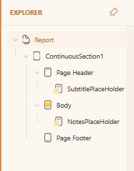 Report Explorer with Two Content Placeholders