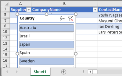 Excel-Like .NET Slicer Support