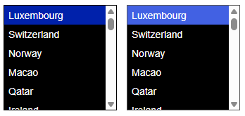 High Contrast ListBox