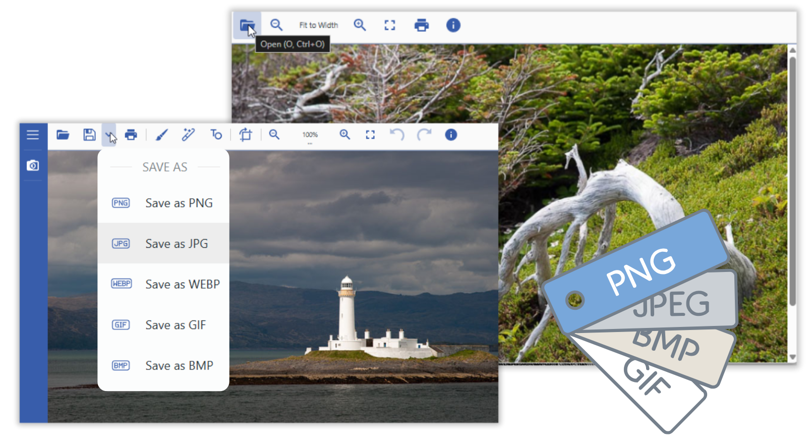 Multiple Image Formats Supported