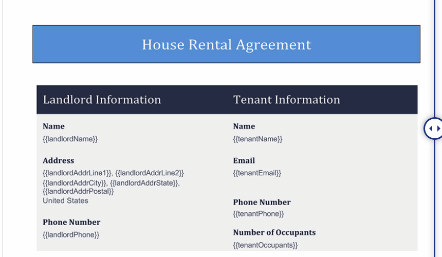 Examples of Word DOCX Rental Agreement Templates Supported by .NET Word APIs