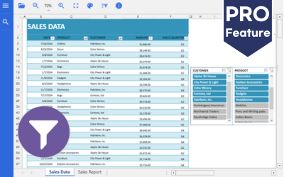 JavaScript data viewer with slicers for interactively filtering table and pivot table dataJavaScript data viewer with slicers for interactively filtering table and pivot table data