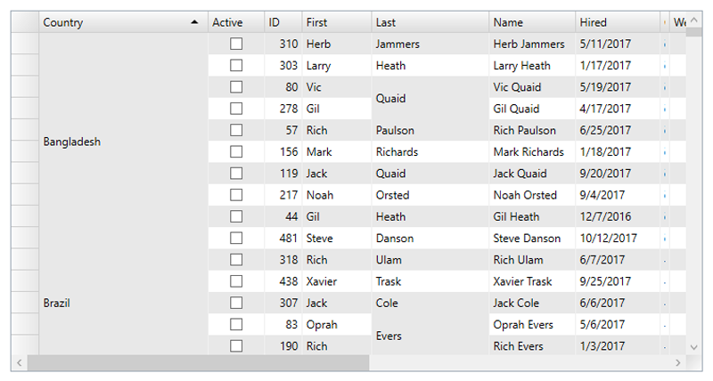 WPF DataGrid Cell Merging